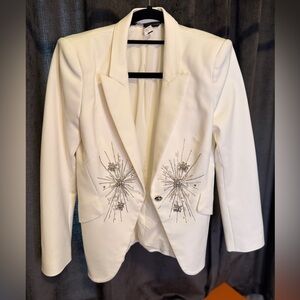 White House Black Market Blazer with Silver Accents